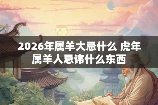 2026年属羊大忌什么 虎年属羊人忌讳什么东西