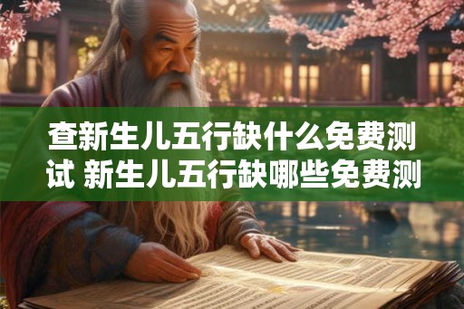 查新生儿五行缺什么免费测试 新生儿五行缺哪些免费测