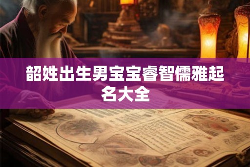 韶姓出生男宝宝睿智儒雅起名大全