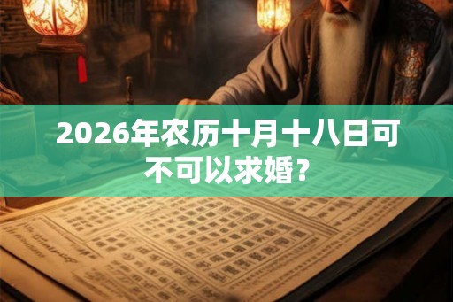 2026年农历十月十八日可不可以求婚？