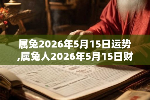 属兔2026年5月15日运势,属兔人2026年5月15日财运,生肖兔2026年5月15日运势