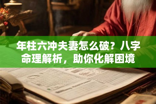 年柱六冲夫妻怎么破？八字命理解析，助你化解困境
