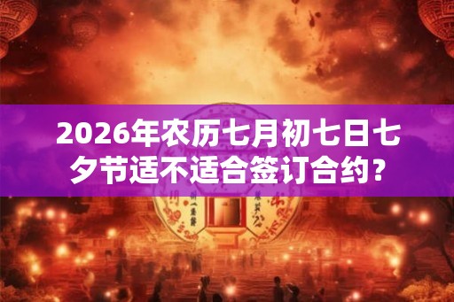 2026年农历七月初七日七夕节适不适合签订合约？