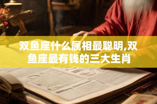 双鱼座什么属相最聪明,双鱼座最有钱的三大生肖