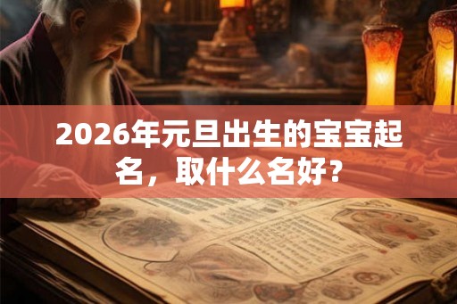2026年元旦出生的宝宝起名，取什么名好？