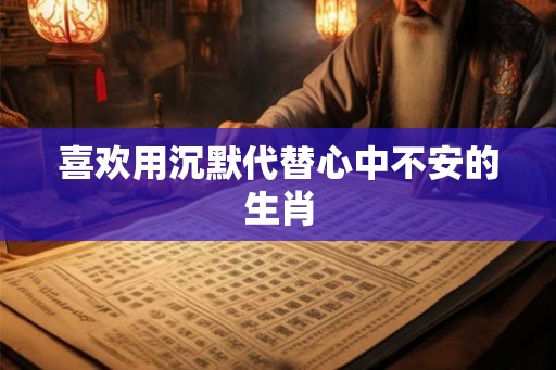 喜欢用沉默代替心中不安的生肖