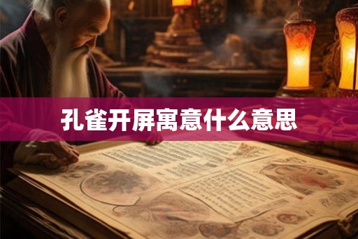 孔雀开屏寓意什么意思