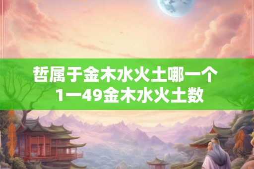 哲属于金木水火土哪一个  1一49金木水火土数
