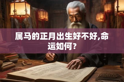 属马的正月出生好不好,命运如何？
