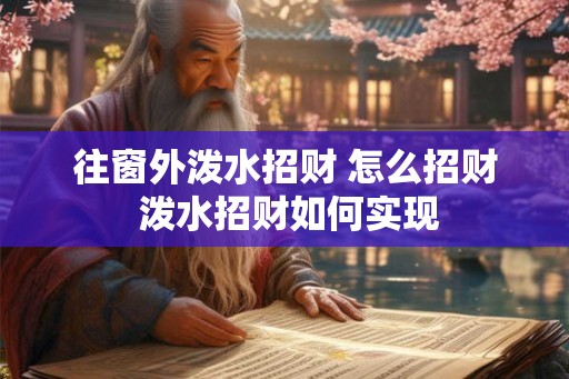 往窗外泼水招财 怎么招财 泼水招财如何实现
