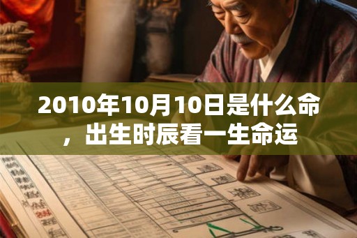 2010年10月10日是什么命，出生时辰看一生命运