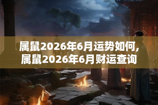 属鼠2026年6月运势如何,属鼠2026年6月财运查询
