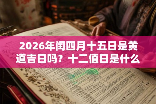 2026年闰四月十五日是黄道吉日吗？十二值日是什么？
