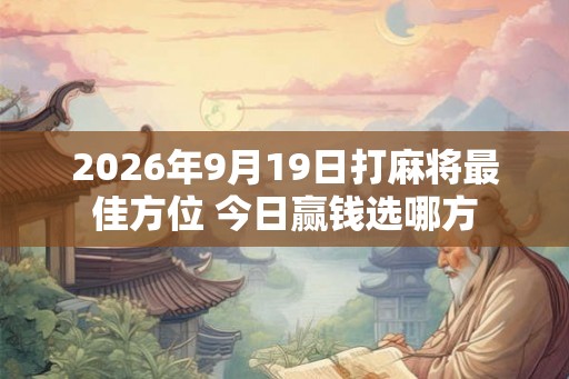 2026年9月19日打麻将最佳方位 今日赢钱选哪方