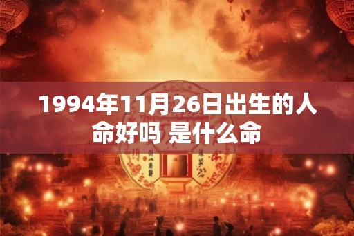 1994年11月26日出生的人命好吗 是什么命 1994年11月26日出生的人命好吗 是什么命