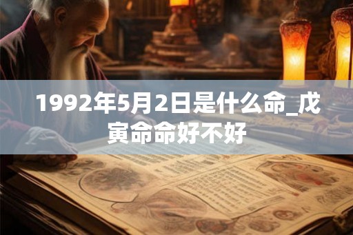 1992年5月2日是什么命_戊寅命命好不好