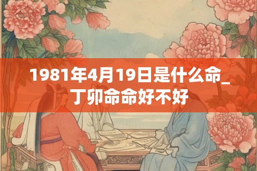 1981年4月19日是什么命_丁卯命命好不好 1981年4月19日是什么命_丁卯命命好不好