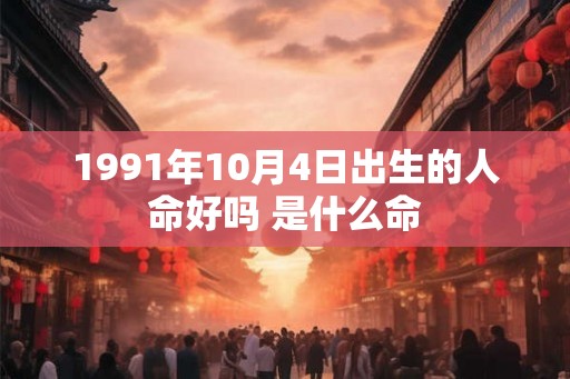 1991年10月4日出生的人命好吗 是什么命
