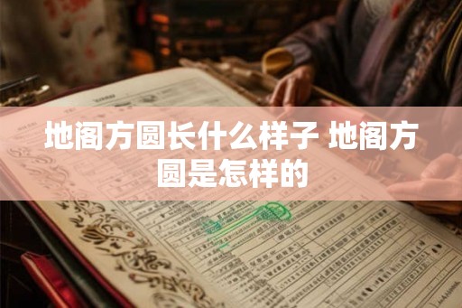 地阁方圆长什么样子 地阁方圆是怎样的 地阁方圆长什么样子 地阁方圆是怎样的