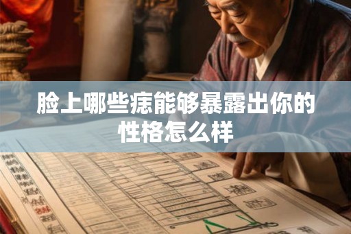 脸上哪些痣能够暴露出你的性格怎么样