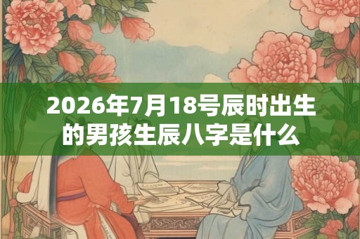 2026年7月18号辰时出生的男孩生辰八字是什么