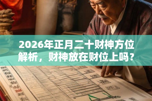 2026年正月二十财神方位解析，财神放在财位上吗？