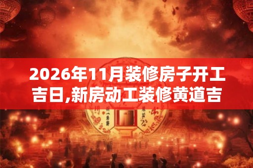 2026年11月装修房子开工吉日,新房动工装修黄道吉日