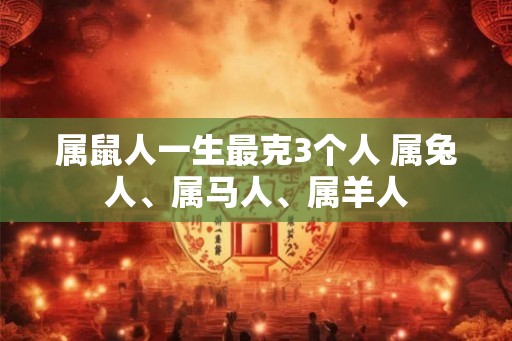 属鼠人一生最克3个人 属兔人、属马人、属羊人