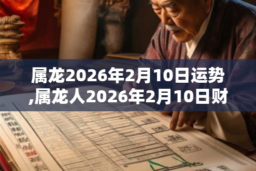 属龙2026年2月10日运势,属龙人2026年2月10日财运,生肖龙2026年2月10日运势 属龙2026年2月10日运势,属龙人2026年2月10日财运,生肖龙2026年2月10日运势