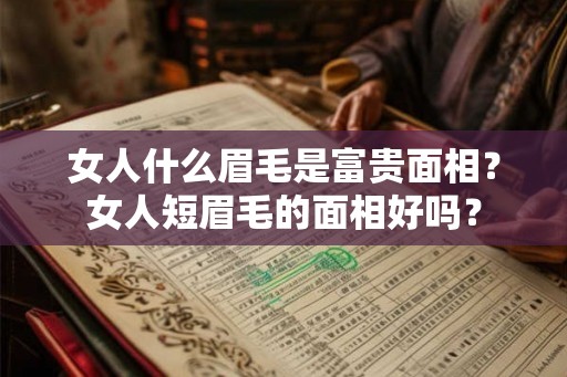 女人什么眉毛是富贵面相？女人短眉毛的面相好吗？