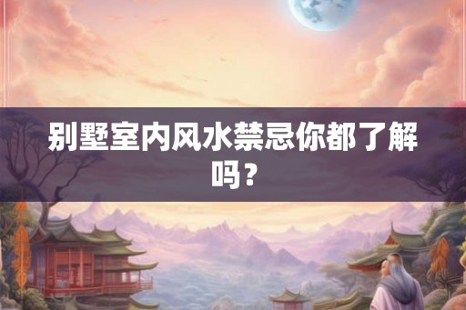 别墅室内风水禁忌你都了解吗？