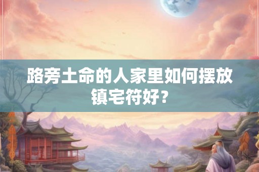 路旁土命的人家里如何摆放镇宅符好？