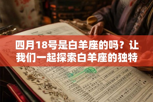 四月18号是白羊座的吗？让我们一起探索白羊座的独特特质吧