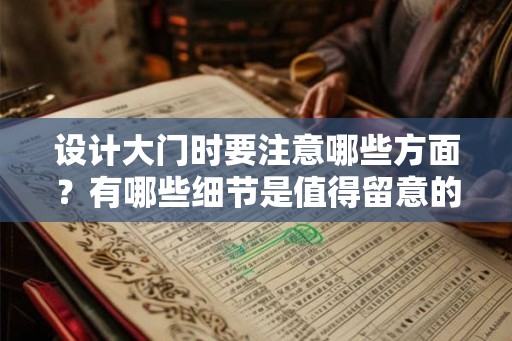 设计大门时要注意哪些方面？有哪些细节是值得留意的？