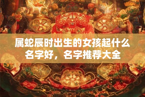 属蛇辰时出生的女孩起什么名字好，名字推荐大全