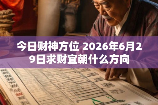 今日财神方位 2026年6月29日求财宜朝什么方向