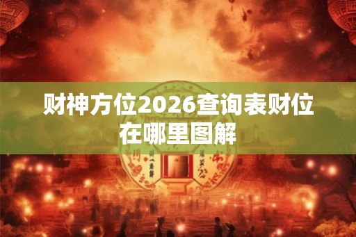 财神方位2026查询表财位在哪里图解