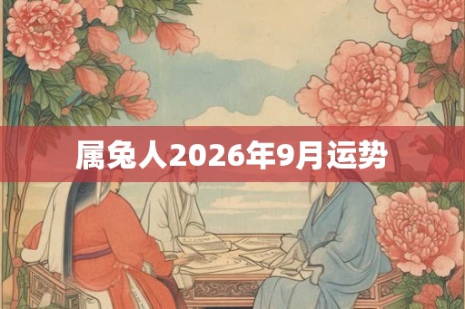 属兔人2026年9月运势
