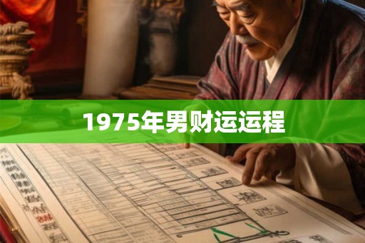 1975年男财运运程