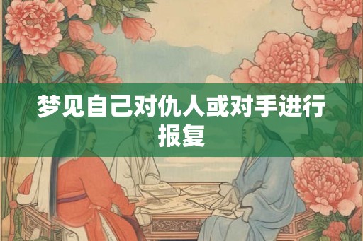 梦见自己对仇人或对手进行报复