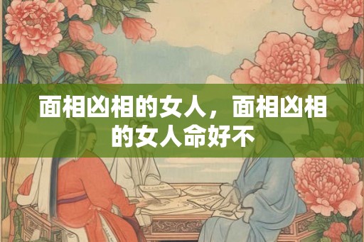 面相凶相的女人，面相凶相的女人命好不