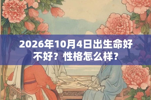 2026年10月4日出生命好不好?性格怎么样? 2026年10月4日出生命好不好?性格怎么样?