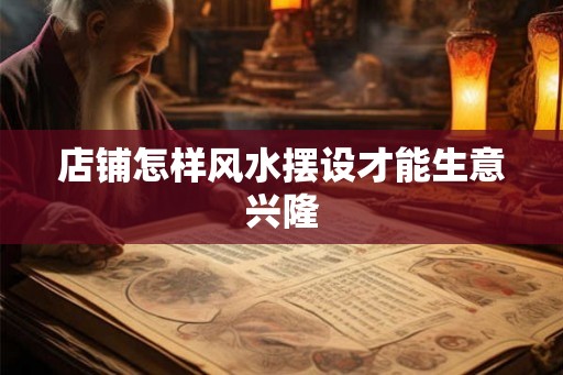 店铺怎样风水摆设才能生意兴隆
