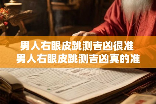 男人右眼皮跳测吉凶很准 男人右眼皮跳测吉凶真的准吗