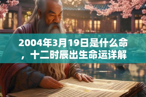 2004年3月19日是什么命，十二时辰出生命运详解