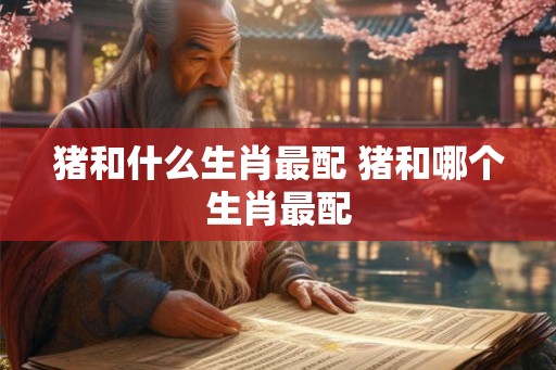猪和什么生肖最配 猪和哪个生肖最配