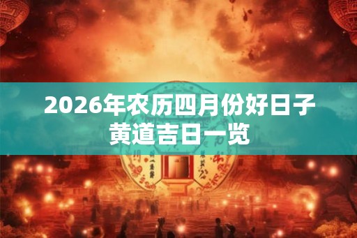 2026年农历四月份好日子黄道吉日一览
