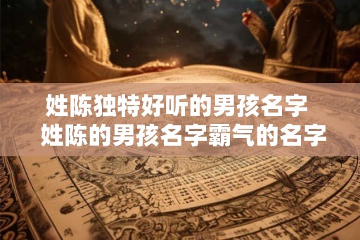 姓陈独特好听的男孩名字  姓陈的男孩名字霸气的名字