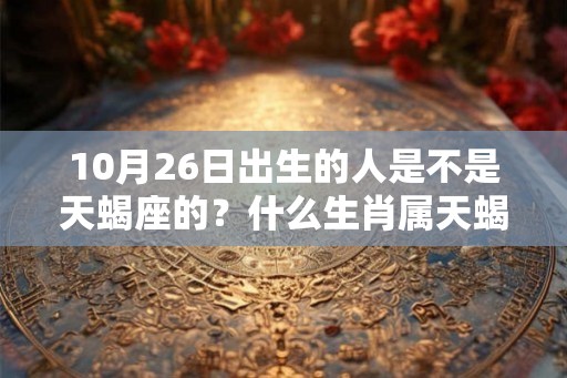 10月26日出生的人是不是天蝎座的？什么生肖属天蝎座最好？