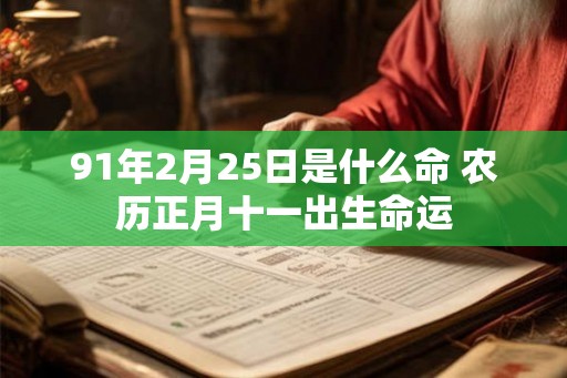 91年2月25日是什么命 农历正月十一出生命运